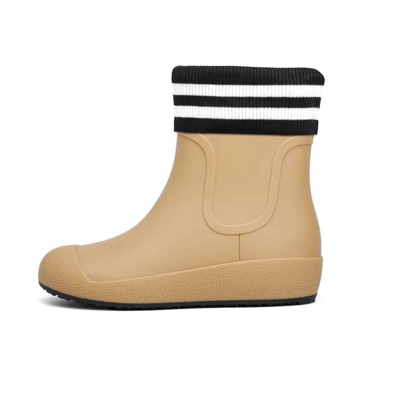 Женские резиновые ботинки водонепроницаемые Нескользящие унисекс Осень-зима 2021