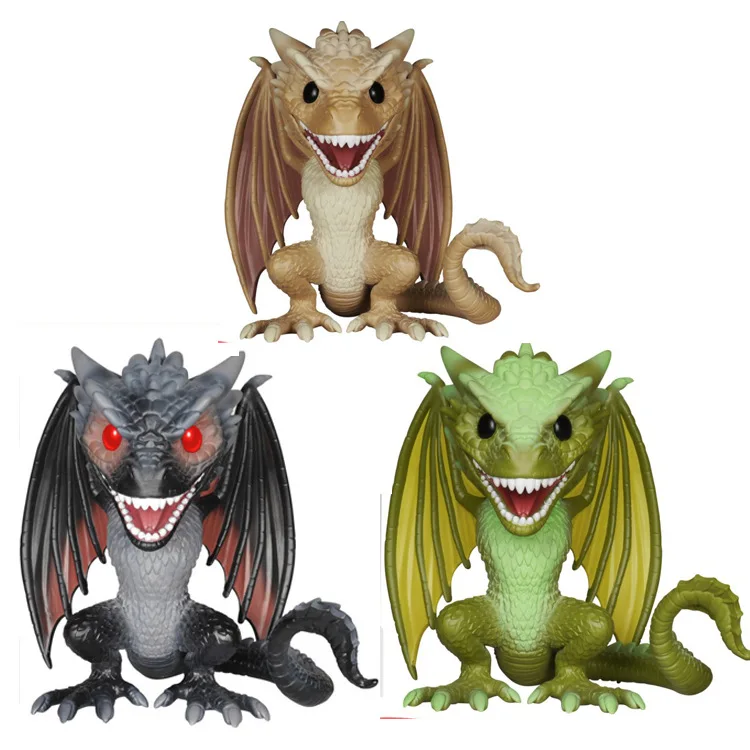 

Game Of Thronesgreen Dragon Yellow Dragon Black Dragon Viserion 34#46#47# Vinyl Figure Collection Model Toys 10cm
