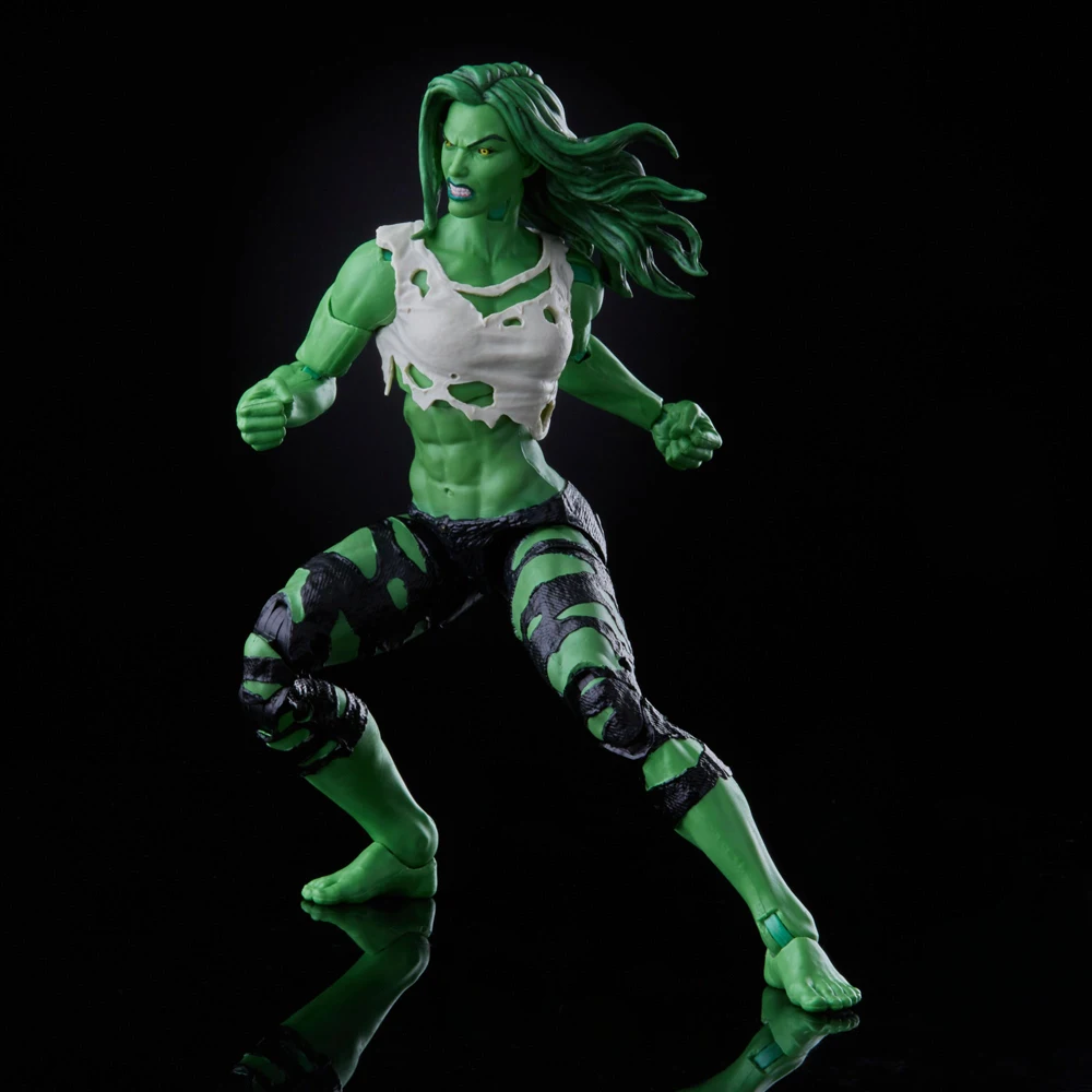 Фото Эксклюзивная экшн-фигурка Marvel Legends She-Hulk Hulkettes, версия с обычной и злым головой, без дополнительных открытых рук, 6 дюймов, свободная фигурка №4