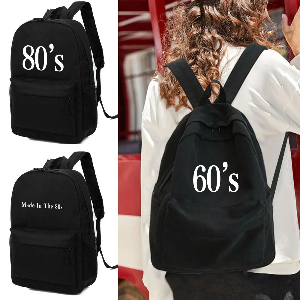 

Large Backpack Women Men Rucksack Years Print Knapsack Travel Backpacks Shoulder School Bags for Teenage Girls Mochila Back Pack