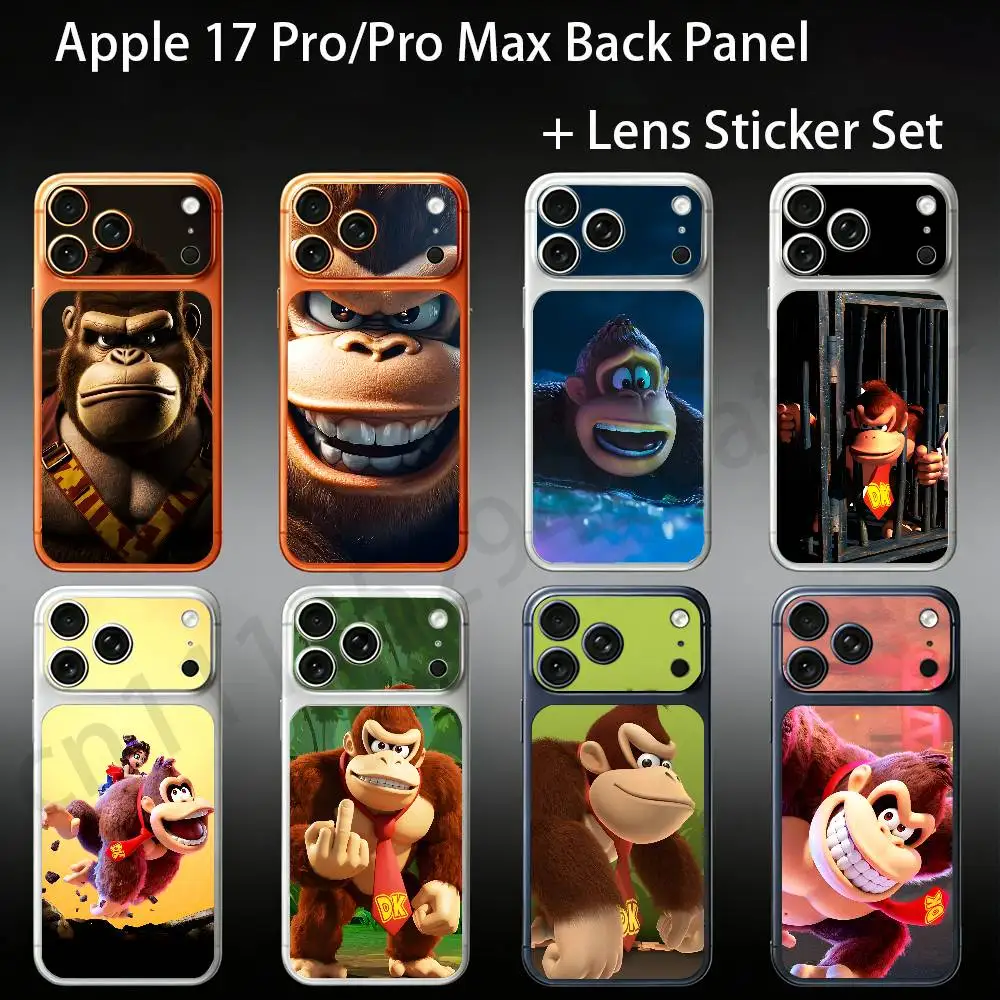 Фото Защитная пленка-наклейка Game D-Donkey Kong Monkey для iPhone 17 Pro Max/17 Pro, полноцветная, на весь корпус №1