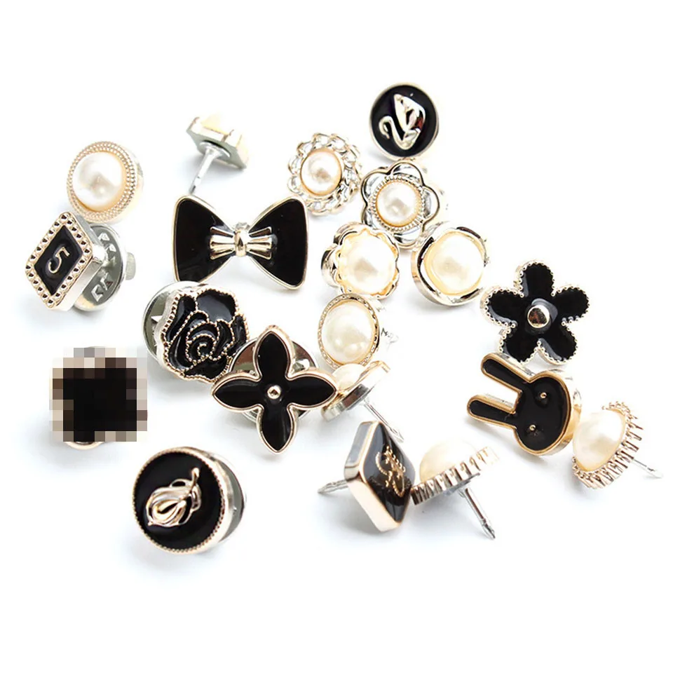 

5PCS Concealed Buckle Shirt Decoration Brooch Buckle Detachable Seam-free Pearl Snap Button Clothing Accessories Wholesale