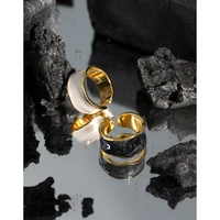 darkphoenix 532 korean edition ins niche design sense light luxury drip glue sterling silver ring womens silver ring