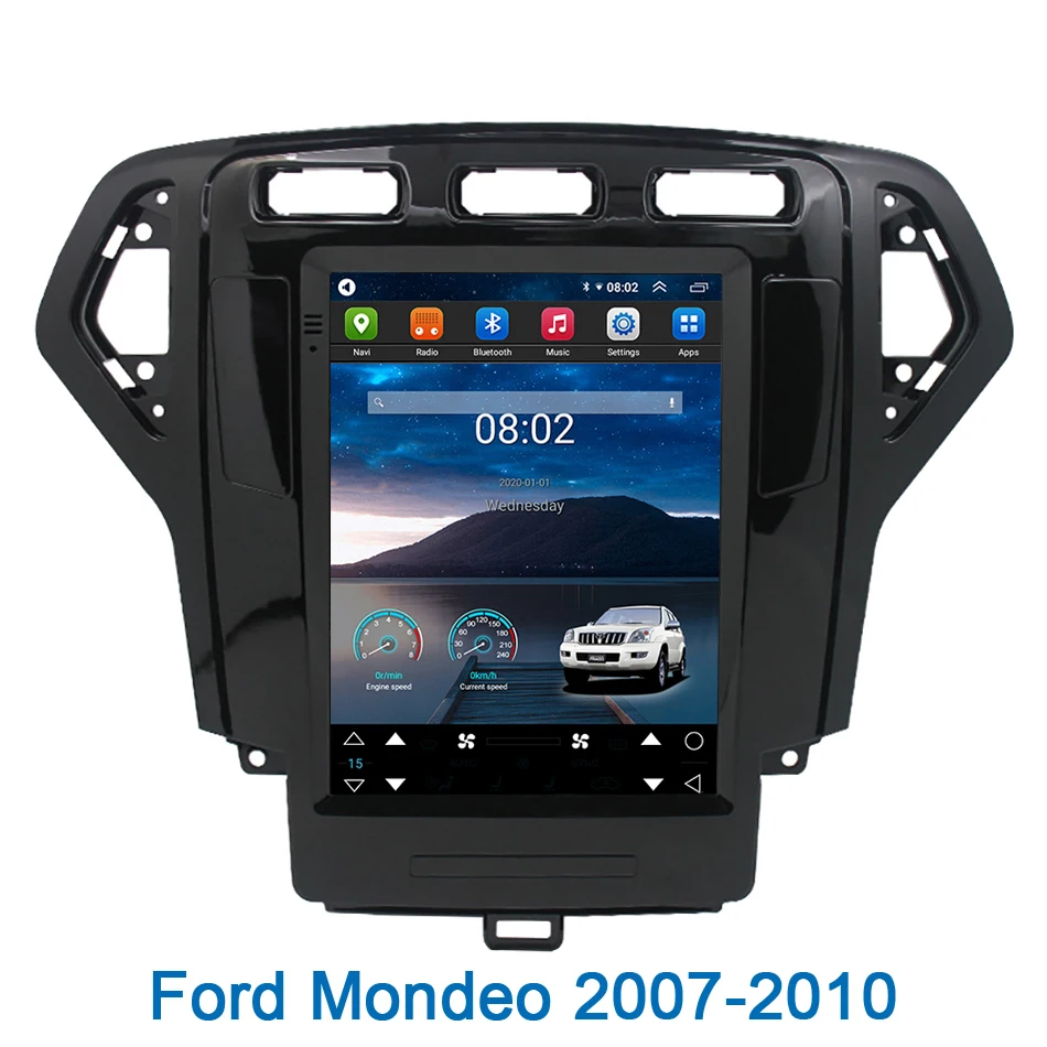 

Для Ford Mondeo 2007-2010 Android 12 9,7 дюймов вертикальный экран Тесла стиль автомобиля GPS МУЛЬТИМЕДИА радио головное устройство навигация Carplay