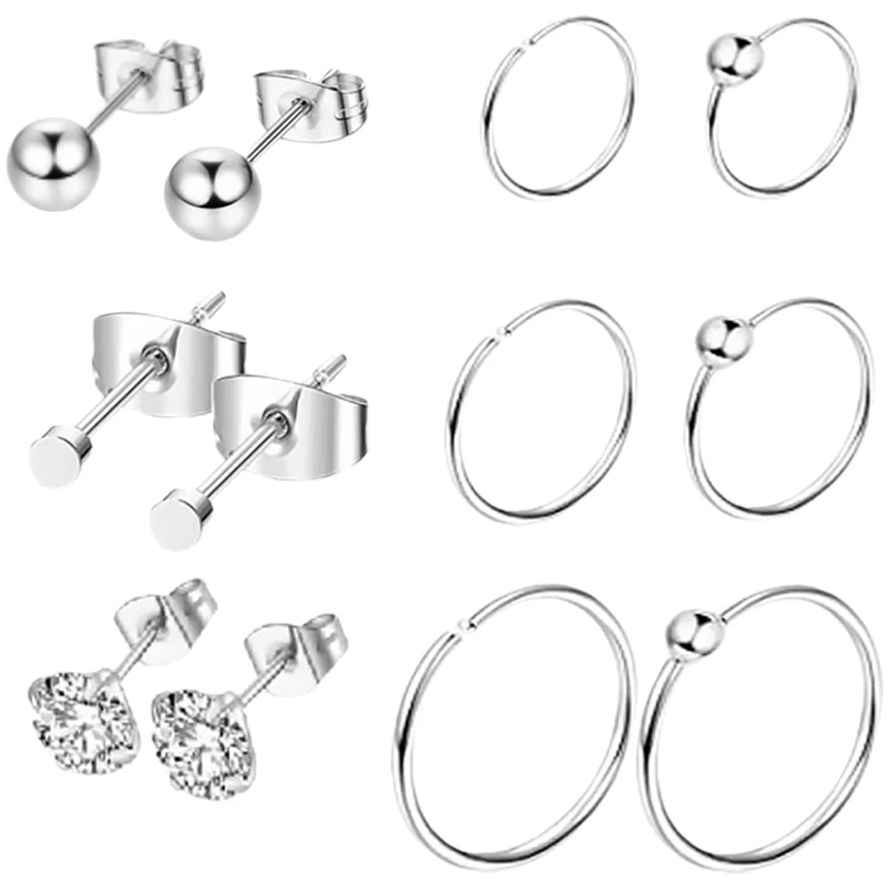 

12 шт., женские серьги-гвоздики