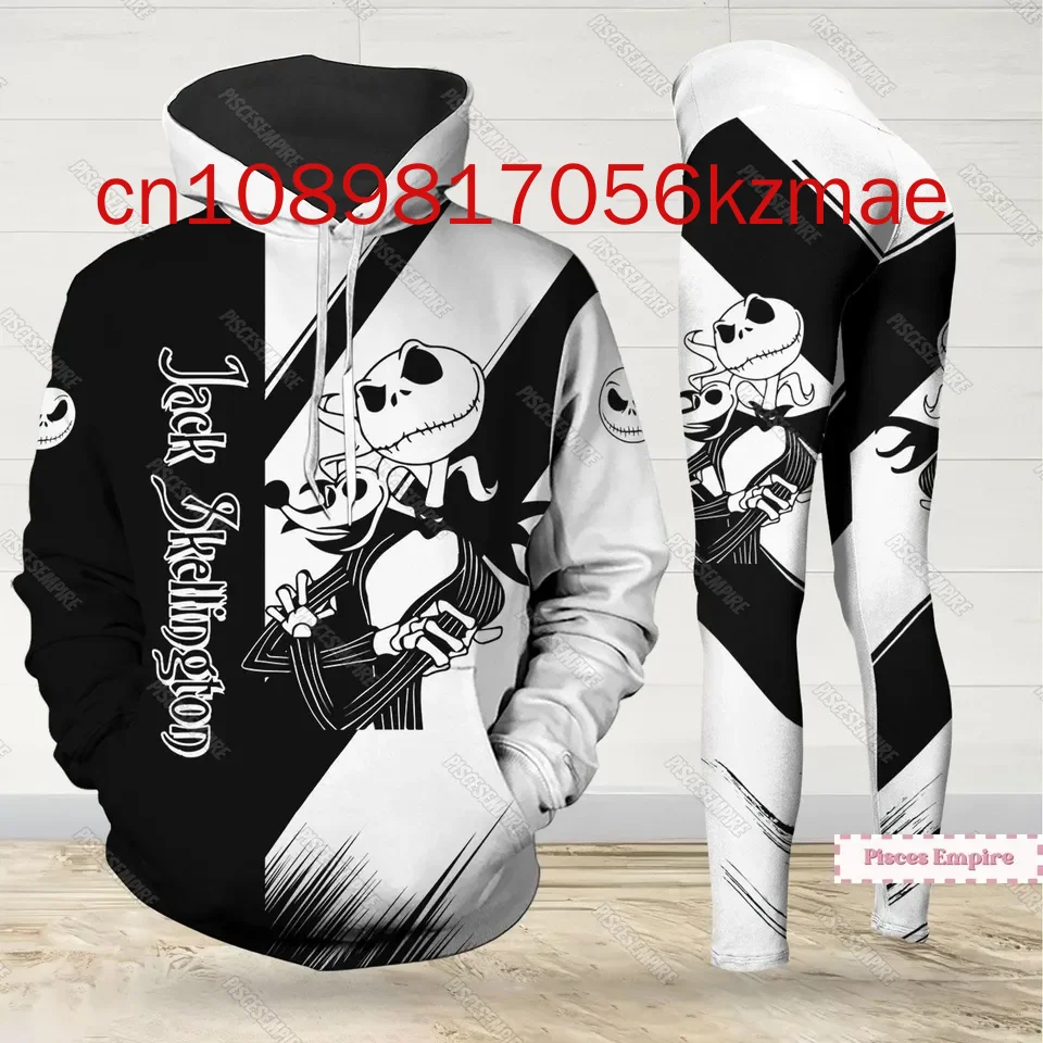 Толстовка с капюшоном и леггинсы Disney Jack Skellingto женский костюм под заказ толстовка