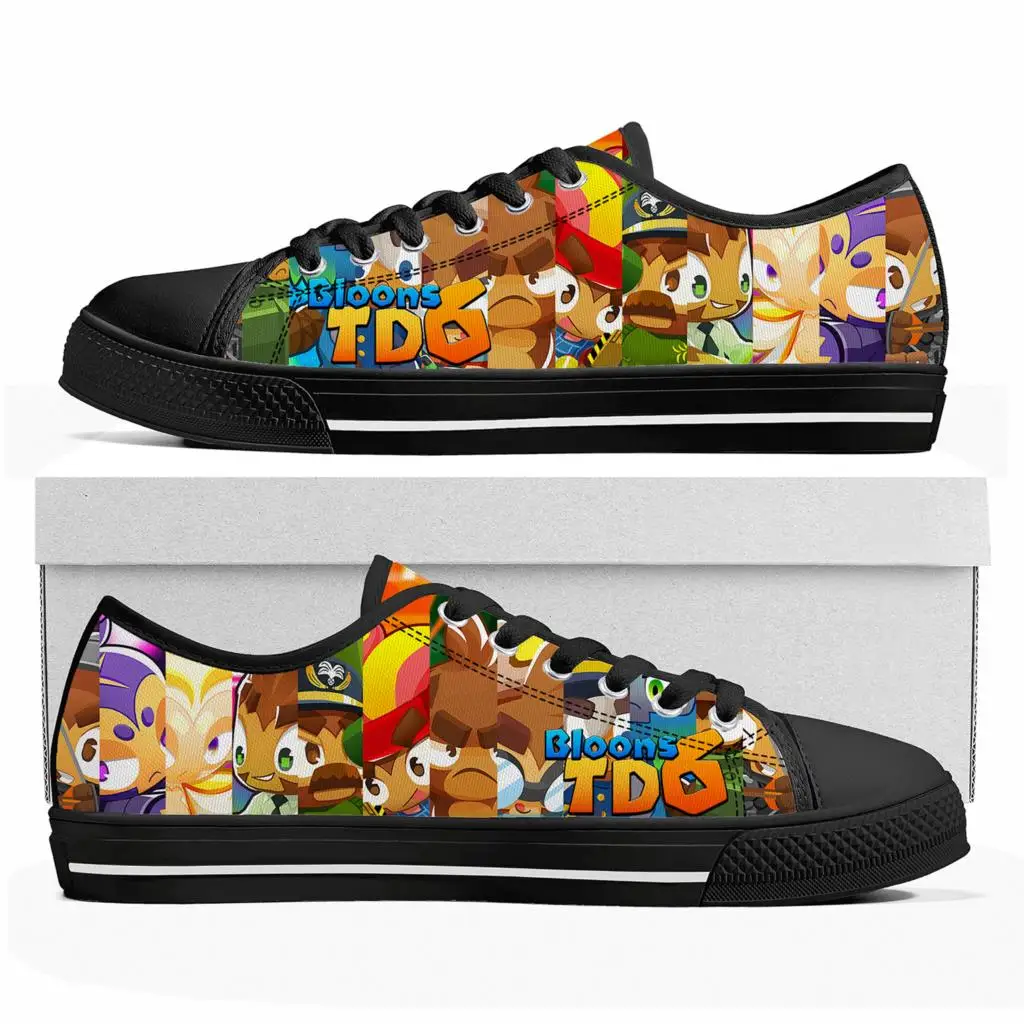 

Bloons TD 6 Custom Low Top Sneakers Hot Cartoon Game Womens Mens Teenager High Quality Shoes Casual Tailor Made Canvas Sneaker