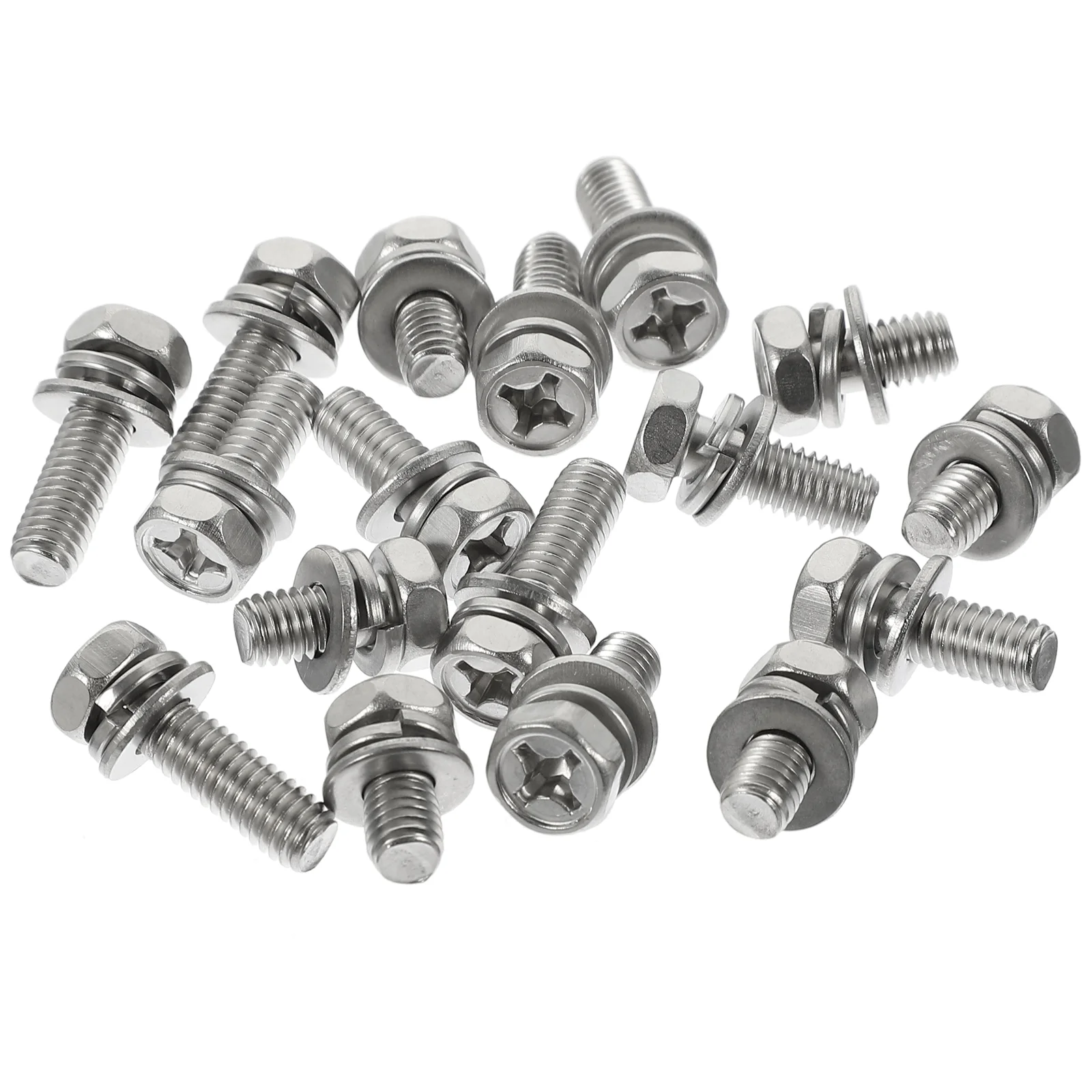 

18 Pcs Bolts Nuts Kit Stainless Steel Lug Nuts Metric Screw Kit Machine Screws Heavy Duty Bolts Nuts Stainless Steel Washers