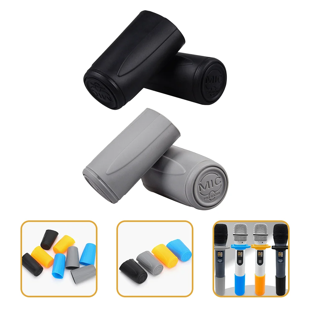 

Microphone Mic Sleeve Bottom Cover Antiprotection Handheld Silicone Rodrolling Cap Sleeves Rings Coversdrop Non Microphones