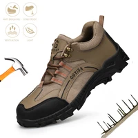 lightweight outdoor anti puncture mens safety shoes puncture proof anti smash anti smashing construction industrial work shoes