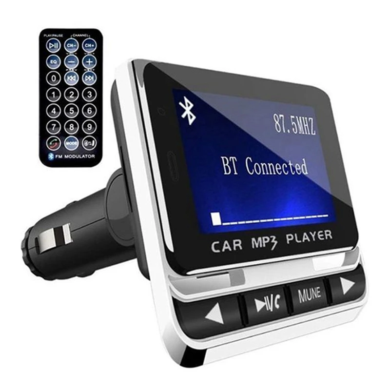

FM12B 1.44 Inch LCD Screen Bluetooth Car MP3 Player Handsfree Wireless FM Transmitter Radio Adapter USB Car Charger