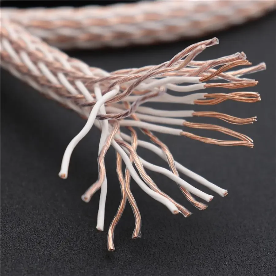 Кабель для динамика 12tc с одним кристаллом Φ HiFi высокого качества OCC 24 Cores Twist 12TC