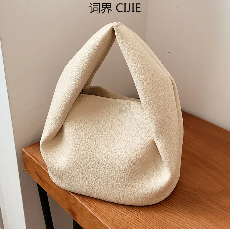 

CIJIE New High-Grade Portable Pleated Cloud Hand-Carrying High-Grade Messenger Bag Korean Style Women's Leather Bag