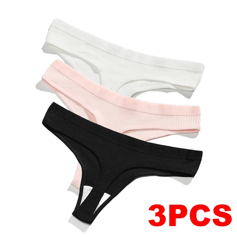 3​pcs Women's Panties Female Underwear Thong Seamless Panties For Women Cotton Briefs Sex G-string Low Waist Underpanties Sexy