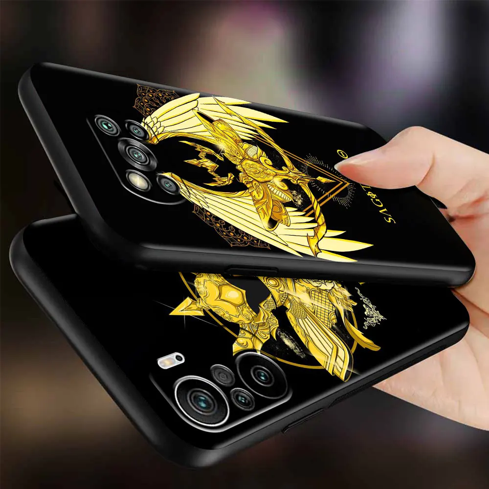 black case for xiaomi mi poco x3 nfc m3 f3 10t pro celular soft casing 11t 9t note 10lite f1 a2 phone cover animes saint seiya free global shipping