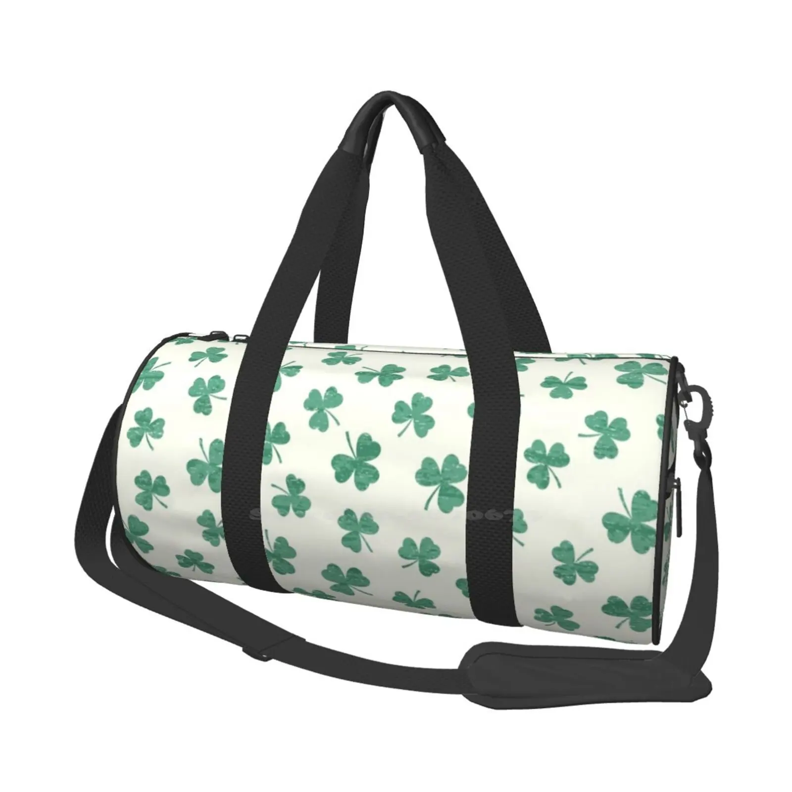 

Dancing Shamrocks Large-Capacity Shoulder Bag For Shopping Storage Outdoor Irish Pattern Shamrock Clover Green Leaf St Saint