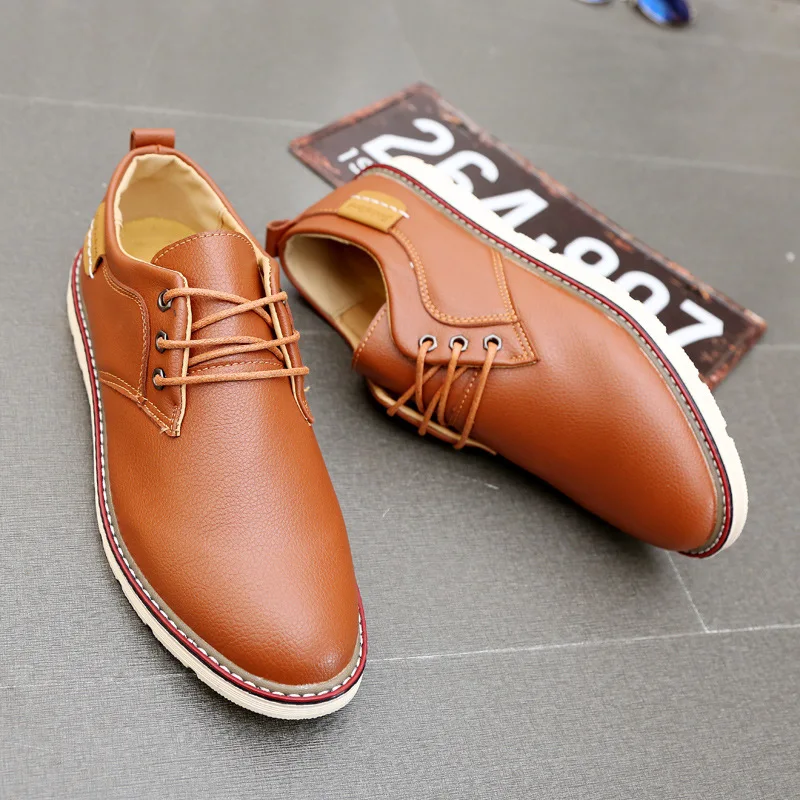 Leather Men Flats Summer Casual Shoes dress Flock Oxford Italian Chaussure Homme Size mens style shoes yuj8 | Обувь