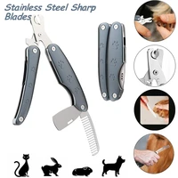 3 in 1 dog nail clippers cutter and file with comb foldable nail trimmers for pet dogs cats thick paws grinding smoothing