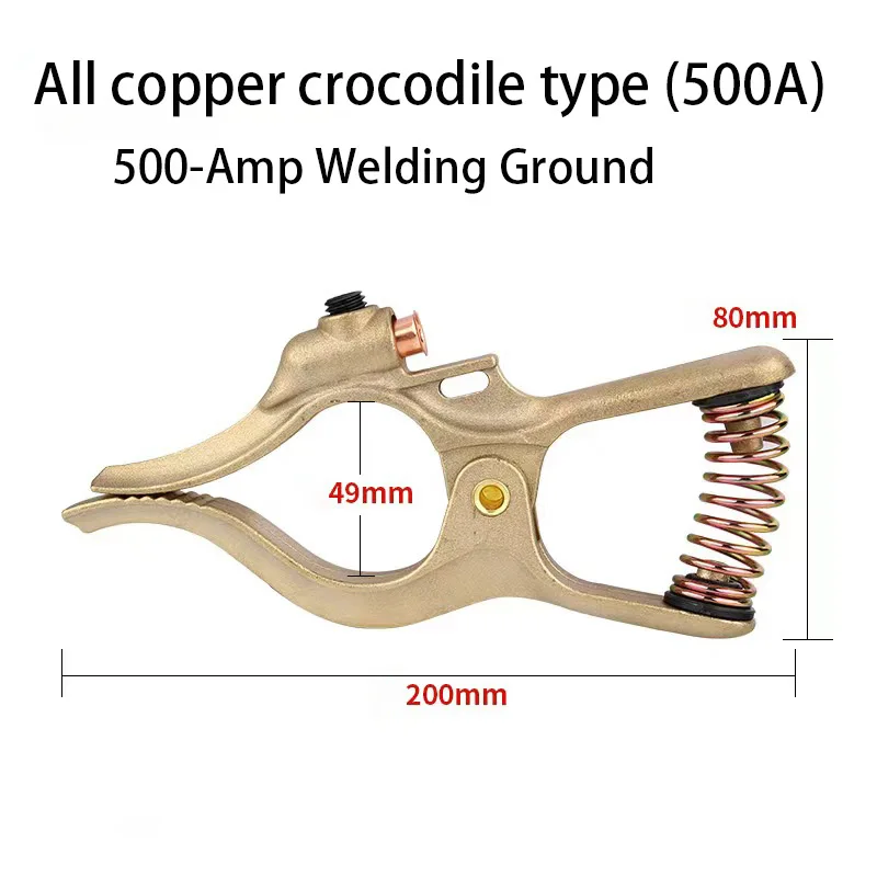 Т-образный сварочный Заземляющий зажим 500-Amp латунный сварочный Заземляющий зажим для сварочного аппарата для MIG/MMA/TIG/плазменной сварки