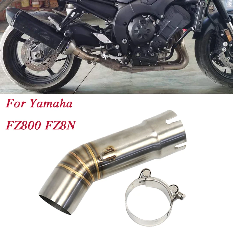 

Для Yamaha FZ8 FZ8N FZ8S F Z8 S FZ8N YZF-FZ8 FZ800 выхлопная труба мотоцикла, система выхлопных газов, глушитель, модифицированный Средний соединительный трубо...