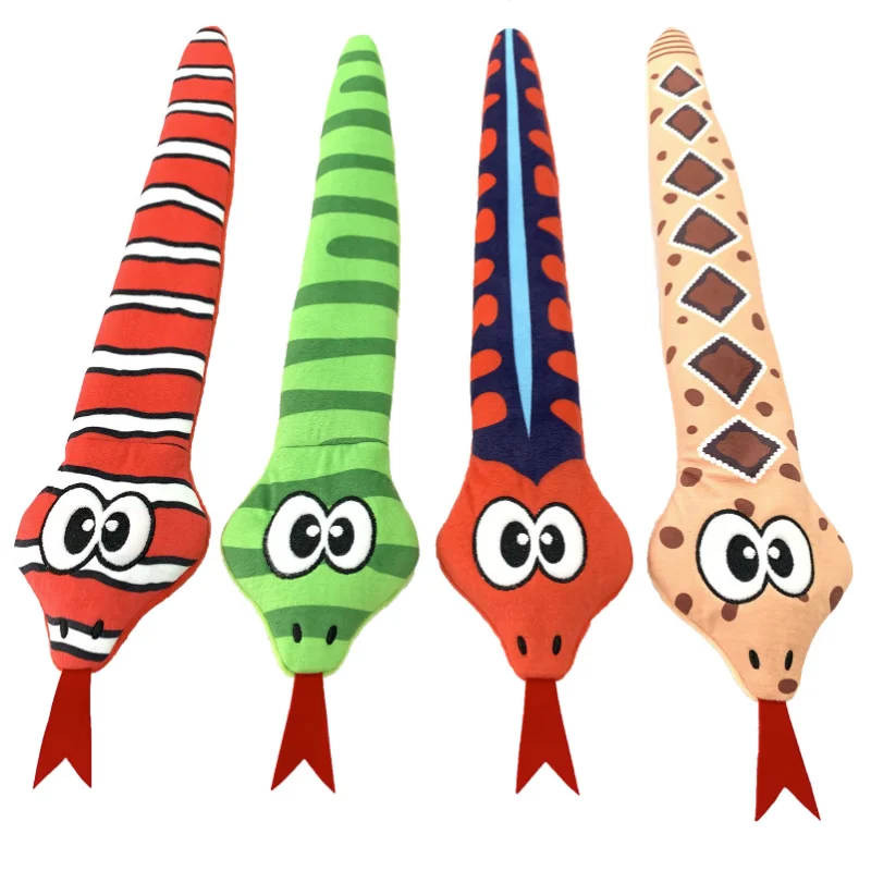 

Dog Squeaky Toys Snake Shape Sounds Toy Cleaning Teeth Puppy Dogs Chew Supplies Training Interactive Pet Dog Toys Accessories