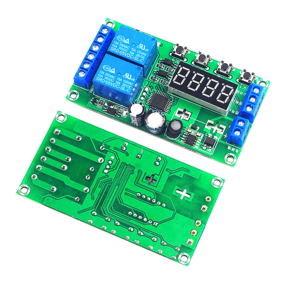 

Yf-7 Multifunctional Dual Channel Delay Relay Module Board Pulse Trigger Cycle Timer 0.01s-999m Delay Time Adjustable 7-30v Dc