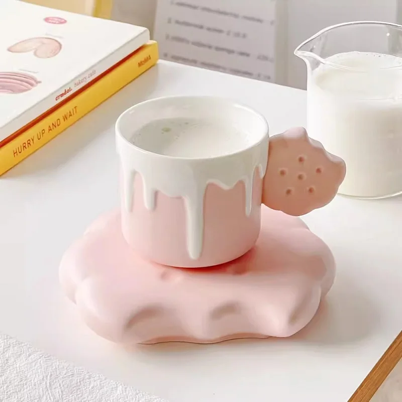 

Ceramic Coffee cup dish set cupDesign sense Small afternoon tea set Cute high-end exquisite