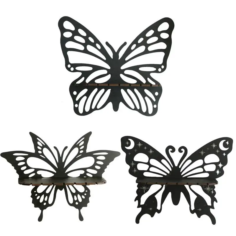 Многофункциональная деревянная полка-бабочка для ванной комнаты