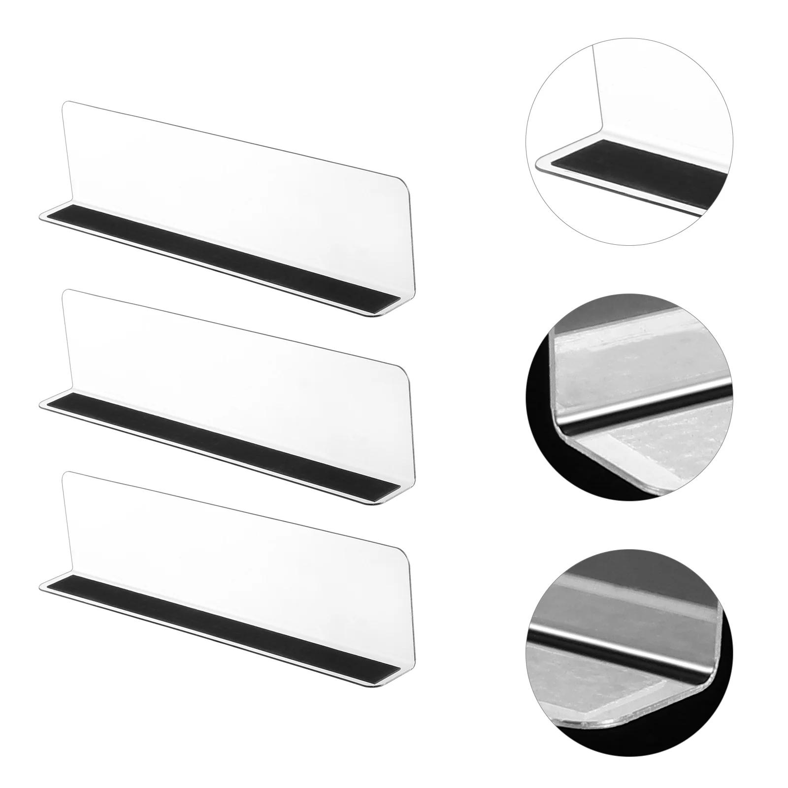 

5 Pcs Magnetic Shelves L- Shaped Side Divider Clothing Drawer Dividers Closet Organizers Commodity Clapboard Drawers Shelf