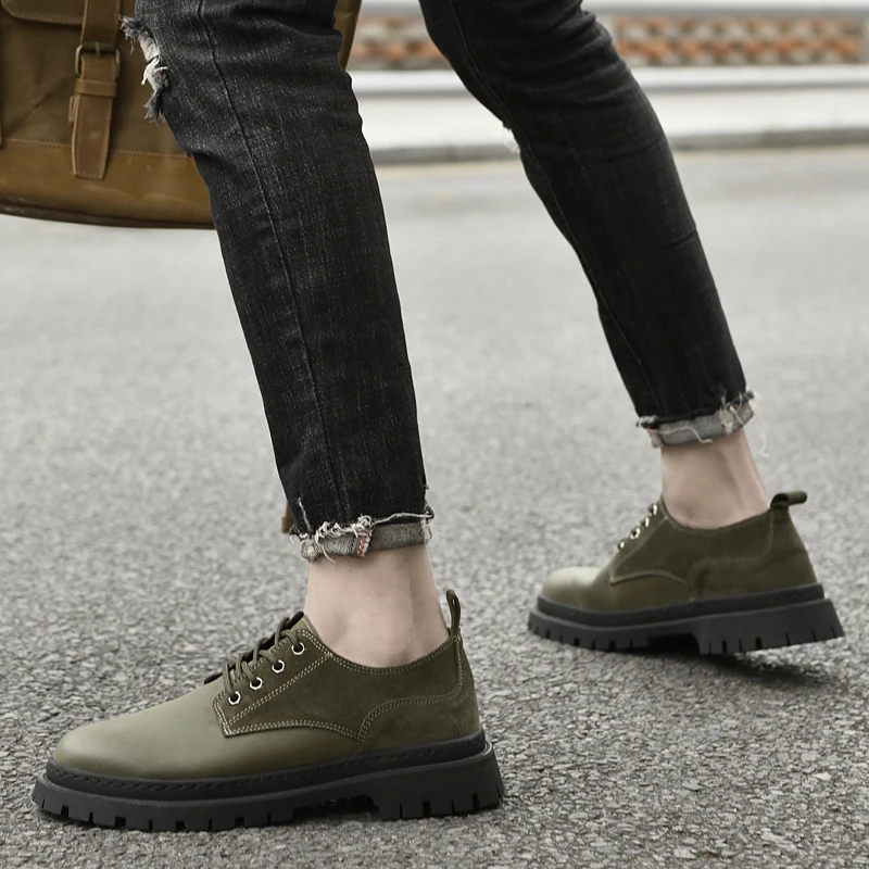 Мужские замшевые туфли натуральная кожа удобные классические кроссовки обувь на