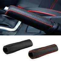 universal leather gears handbrake cover auto interior accessories handle sleeve car accessories