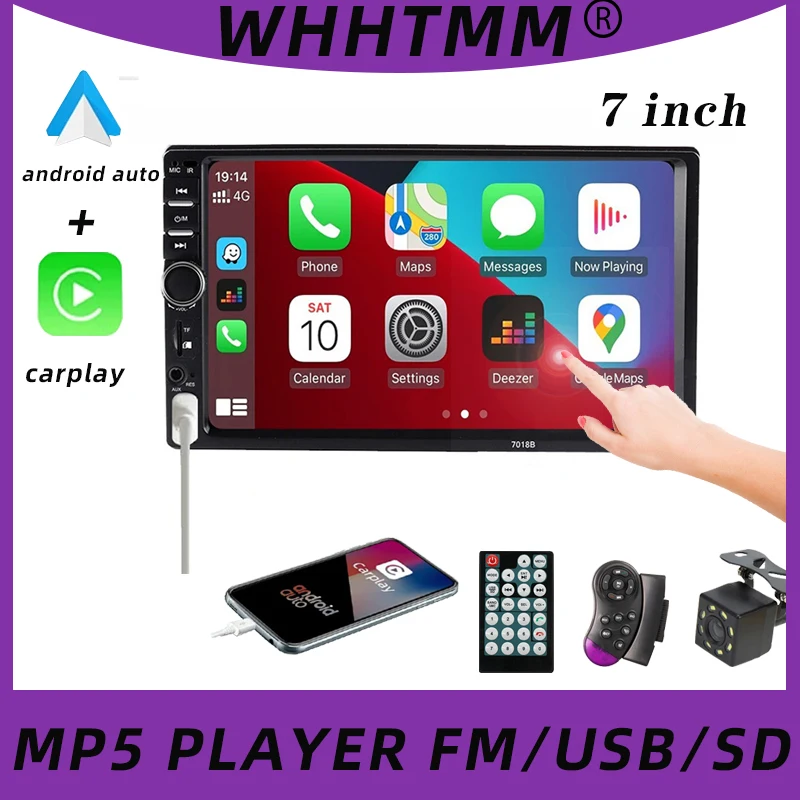 

2 din Car Radio 7" HD Autoradio Multimedia Player 2DIN Touch Screen Auto audio Car Stereo MP5 Bluetooth USB TF FM Camera