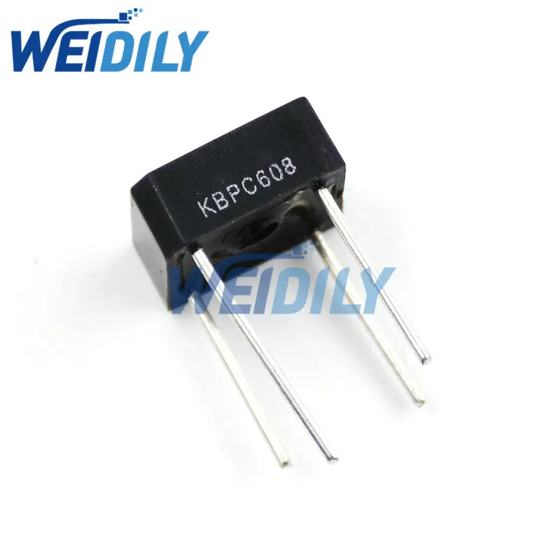 

10PCS KBPC608 KBPC-608 6A 800V Single Phases Diode 4pin bridge rectifier new