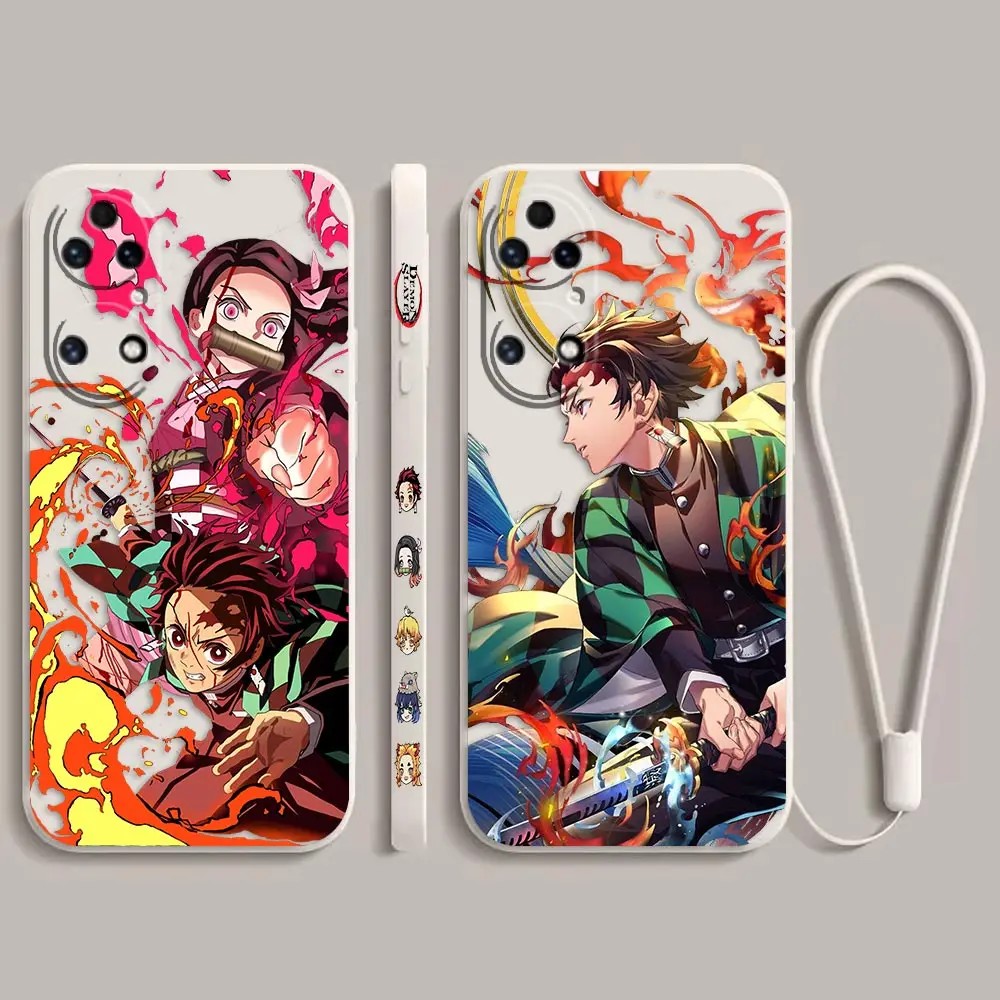 

Demon Slayer Kamado Nezuko Cartoon Case For Huawei P50 P50E P40 P30 P20 P10 Mate 40 40E 30 20 20X 10 Pro Plus Lite 4G 5G Cover