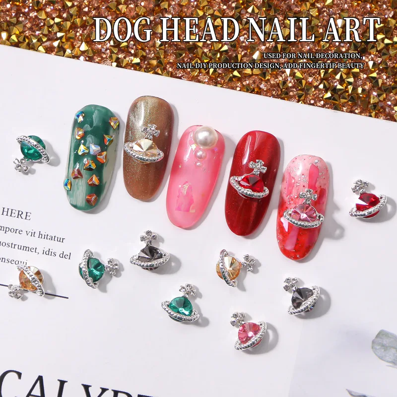 

5pcs Nail Art Jewelry Alloy Zircon Rhinestone Jewelry Shiny Multi-Color Rhinestone Accessory Nail Art Decoration Accessories