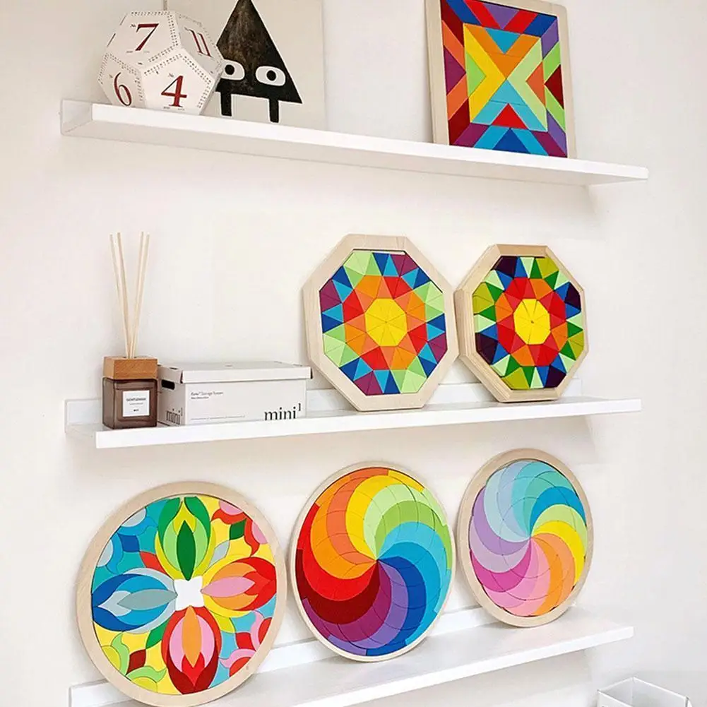 

Радужный деревянный пазл, игрушка, Радужный деревянный пазл, дом для сборки, модель мозга, игры, блоки, игрушечные блоки, игрушка K4s7