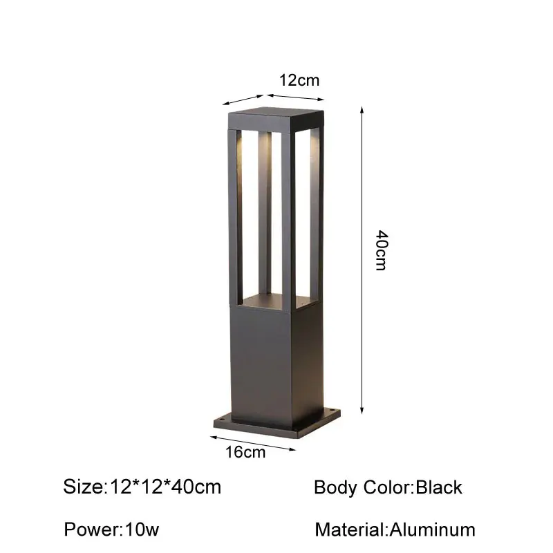 

wecus водонепроницаемый алюминиевый уличный фонарь 10Вт