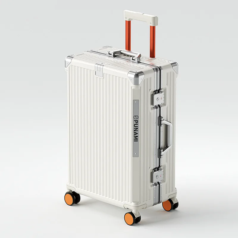 Чемодан с алюминиевой рамкой для мужчин и женщин чемодан USB-держателем телефона