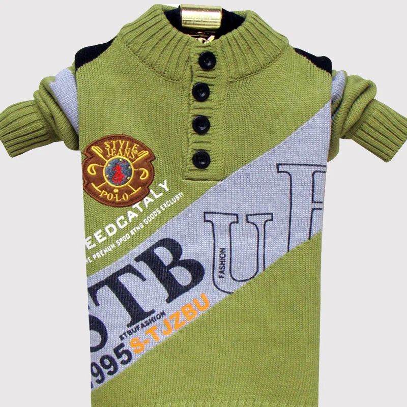 2021 Winter children's Sweater Cotton sport clothing Boy's Sweater O-Neck pullover Sweater winter Keep warm Kids clothes 3-12y