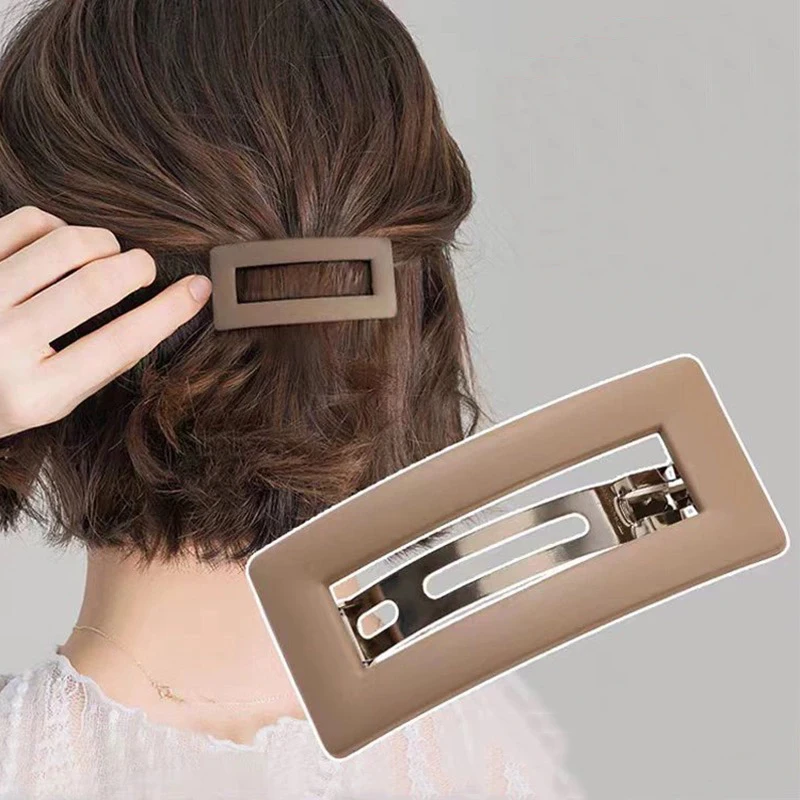 koreańska matowa wiosenna spinka do włosów pazur eleganckie spinki uchwyt na kucyk Barrettes dla kobiet dziewczynki modne akcesoria