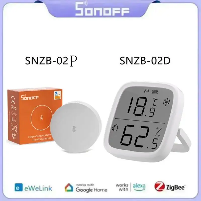 SONOFF SNZB-02D/SNZB-02P Zigbee умный датчик температуры и влажности с ЖК-экраном для EWeLink Alexa