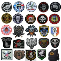 skull badge embroidery patch army military tactical insignia clothes patches for caps backpacks uniforms decorative accessories