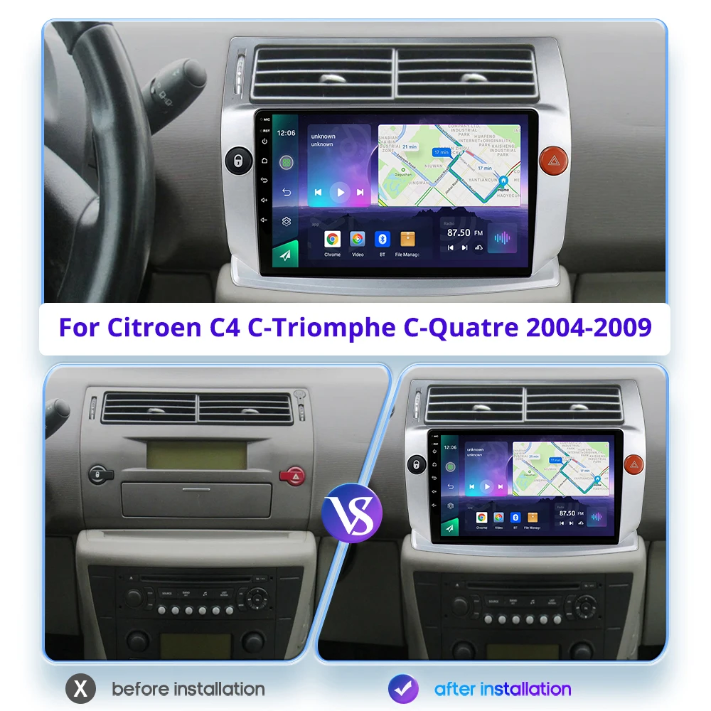 NAVIGUIDE Android 10 Автомобильный Мультимедийный Плеер Двойной Din 2G RAM 32G ROM GPS Видеоплеер BT