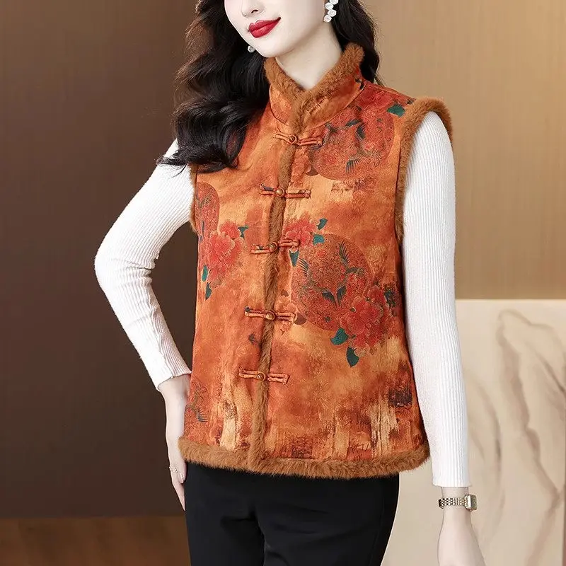 Осень-зима 2023 одежда для мам среднего возраста модная утолщенная флисовая куртка