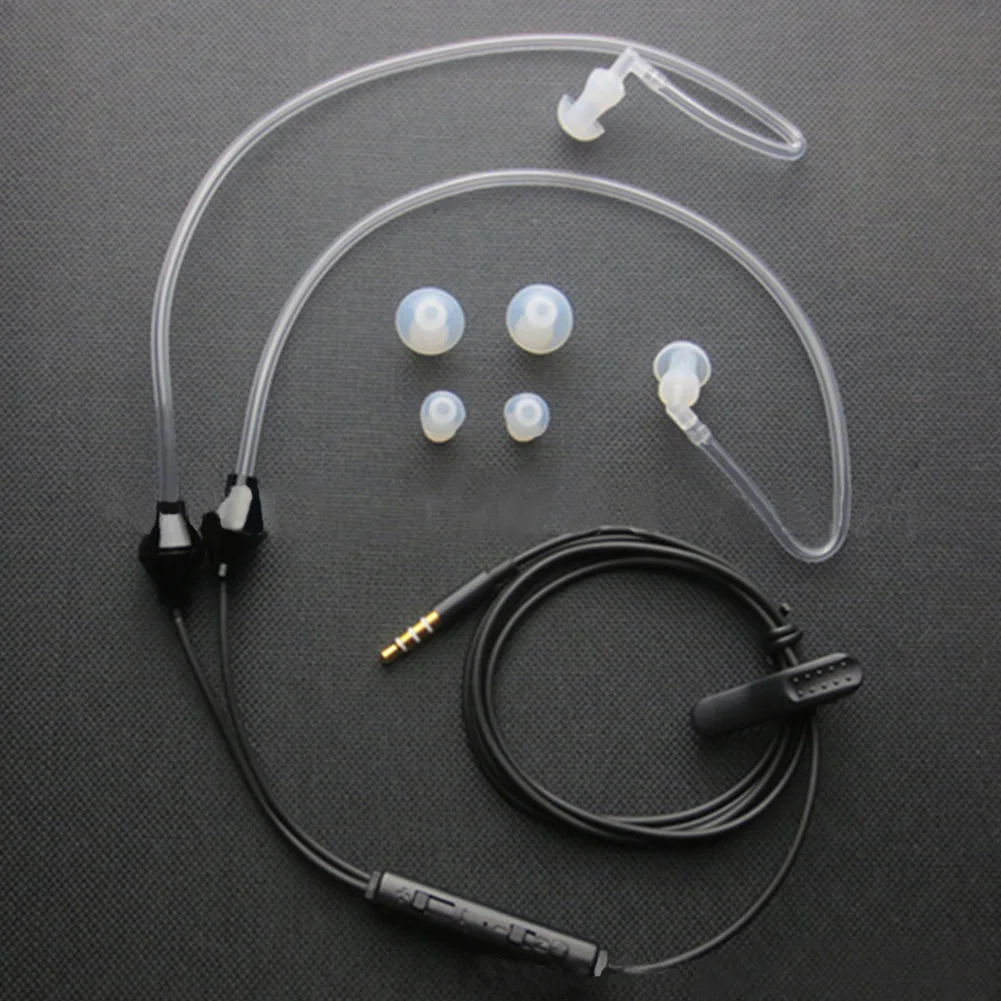 

In-ear Earphone with Built-in MIC Stereo Air Tube Anti-radiation Headset Radiation Proof Earphone With 3.5mm Plug