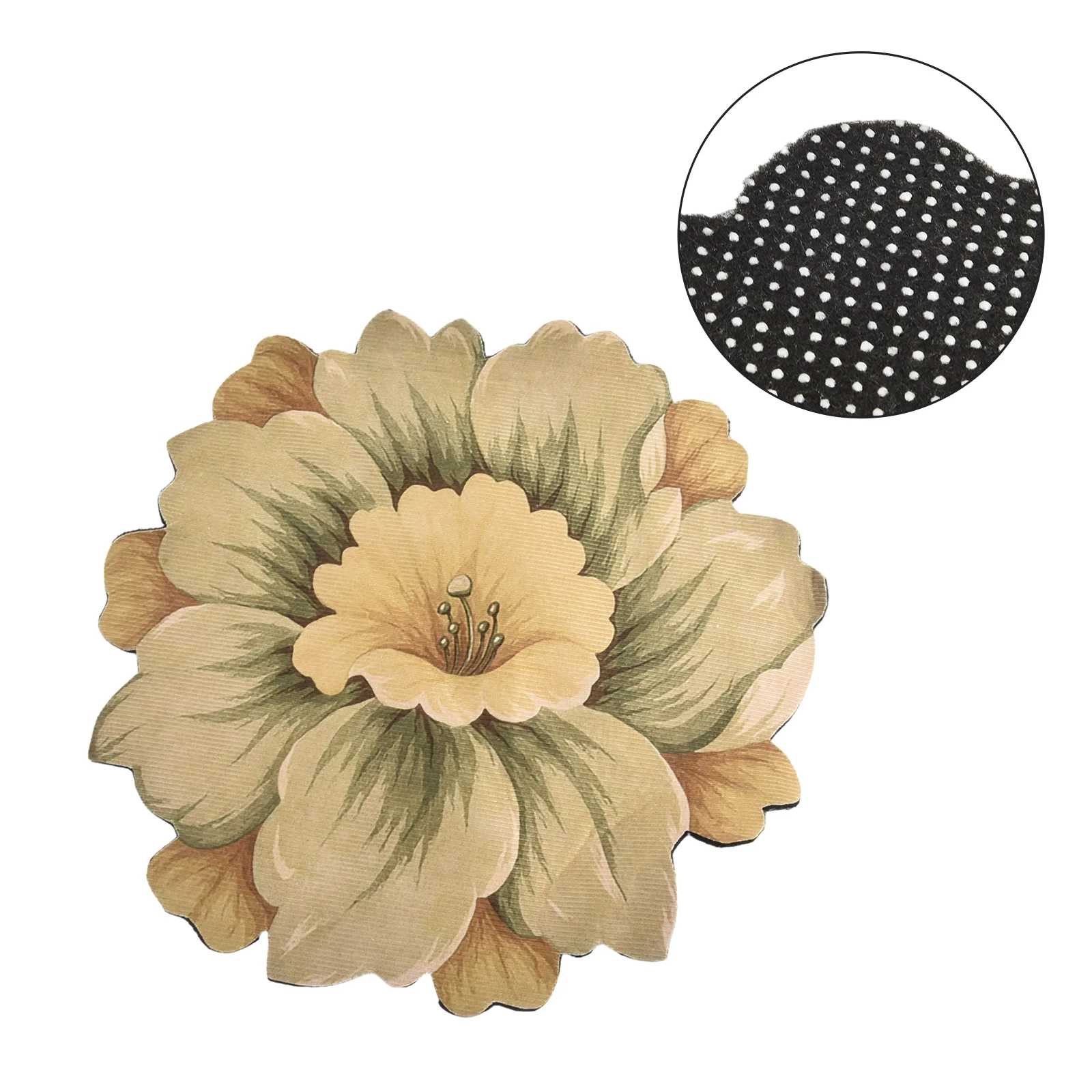 

Simple Flower Shape Easy Care Living Room Carpet Large Area Nonslip Dirt Resistant Bedroom Rug Washable Household Absorbent Rugs