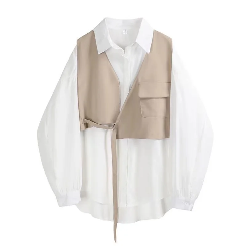 Large Big Add Plus Size Women Shirt Blouse Mid-Length Oversize Shirt Clothing Loose Long Sleeve Female Tops Korean Blouses