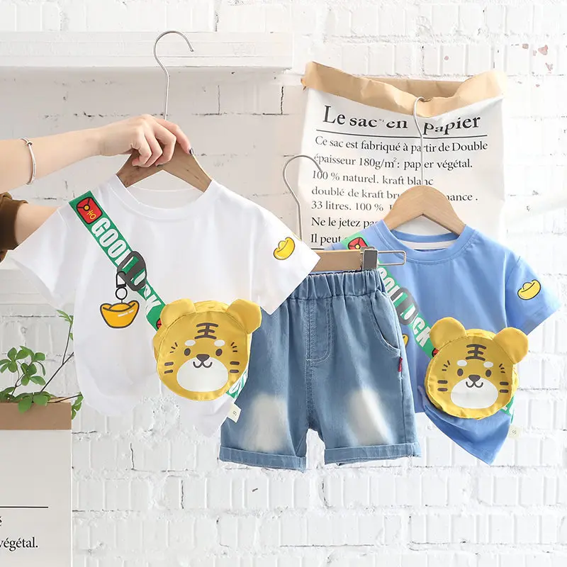 

New Summer Children Clothes Baby Boy Cartoon O-Neck T Shirt Shorts Pants 2Pcs/Set Infant Outfit Kids Fashion Toddler Tracksuit