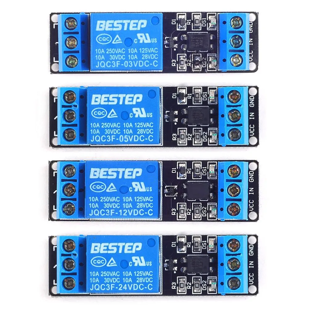 

3V 5V 12V 24V Low Level Trigger Relay Module 1 Channel Optocoupler Isolation Relay PLC Control Drive Board with Indicator Light