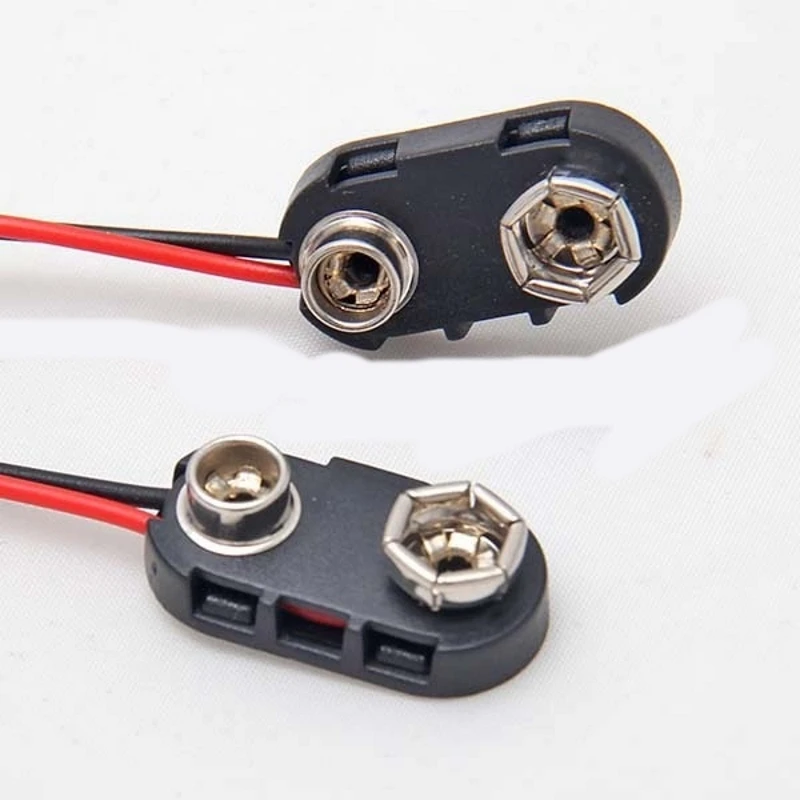 

1000pcs New Snap on 9V (9 Volt) Battery Clip Connector Hard Shell